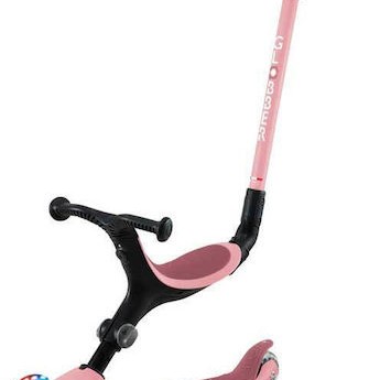 Globber Παιδικό Πατίνι Αναδιπλούμενο Go Up Active Lights Τρίτροχο με Κάθισμα για 15+ Μηνών Ροζ