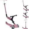 Globber Παιδικό Πατίνι Αναδιπλούμενο Go Up Active Lights Ecologic Τρίτροχο με Κάθισμα για 15 Μηνών Ροζ