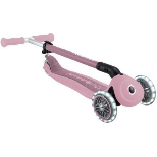 Globber Παιδικό Πατίνι Αναδιπλούμενο Go Up Active Lights Ecologic Τρίτροχο με Κάθισμα για 15 Μηνών Ροζ