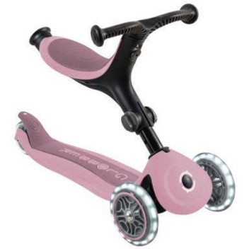 Globber Παιδικό Πατίνι Αναδιπλούμενο Go Up Active Lights Ecologic Τρίτροχο με Κάθισμα για 15 Μηνών Ροζ