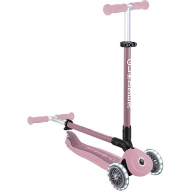 Globber Παιδικό Πατίνι Αναδιπλούμενο Go Up Active Lights Ecologic Τρίτροχο με Κάθισμα για 15 Μηνών Ροζ