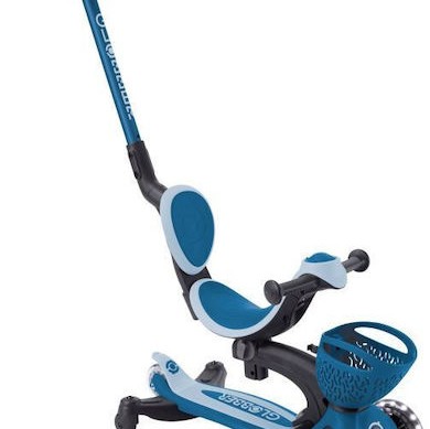 Globber Παιδικό Πατίνι Αναδιπλούμενο Go.Up Baby Lights 360 Τρίτροχο με Κάθισμα για 15+ Μηνών Dark Blue
