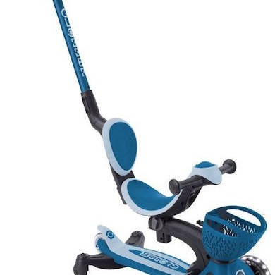 Globber Παιδικό Πατίνι Αναδιπλούμενο Go.Up Baby Lights 360 Τρίτροχο με Κάθισμα για 15+ Μηνών Dark Blue