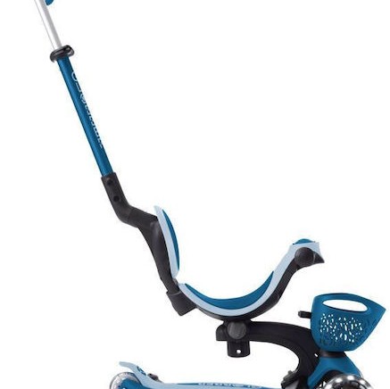 Globber Παιδικό Πατίνι Αναδιπλούμενο Go.Up Baby Lights 360 Τρίτροχο με Κάθισμα για 15+ Μηνών Dark Blue