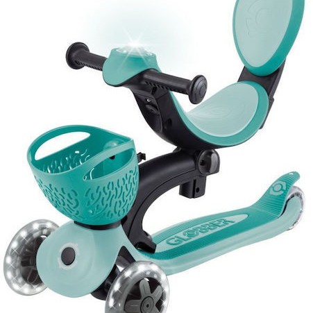 Globber Παιδικό Πατίνι Go.Up Baby Lights 360 Τρίτροχο με Κάθισμα για 15+ Μηνών Mint