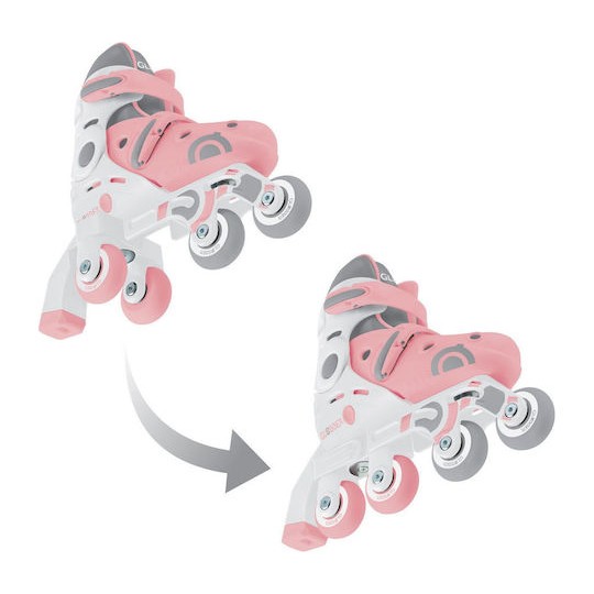 Globber Inline Αυξομειούμενα Rollers Ροζ Παιδικά