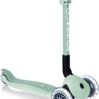 Globber Παιδικό Πατίνι Αναδιπλούμενο Foldable Lights Ecologic Τρίτροχο για 2+ Ετών Πράσινο