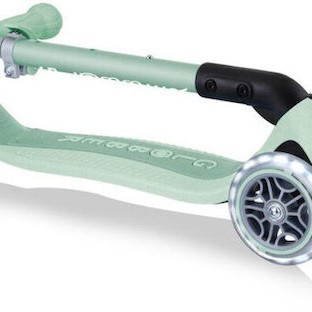 Globber Παιδικό Πατίνι Αναδιπλούμενο Foldable Lights Ecologic Τρίτροχο για 2+ Ετών Πράσινο