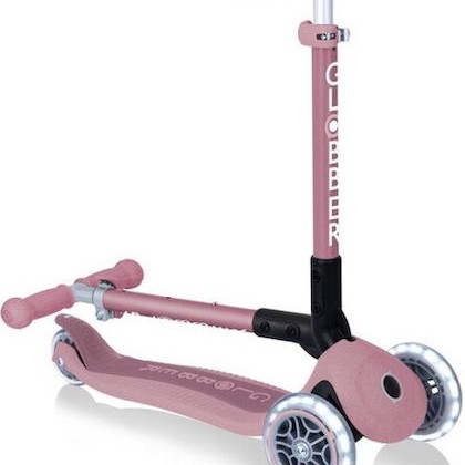 Globber Παιδικό Πατίνι Αναδιπλούμενο Foldable Lights Ecologic Τρίτροχο για 2+ Ετών Λιλά