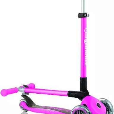 Globber Παιδικό Πατίνι Αναδιπλούμενο Primo Foldable Total Τρίτροχο για 3+ Ετών Φούξια