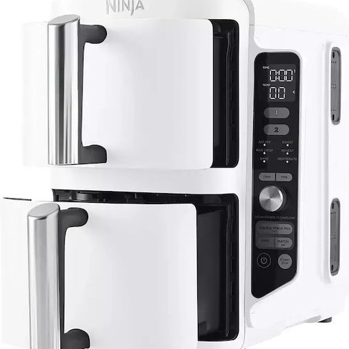 Ninja Double Stack XL Air Fryer με Wi-Fi & Διπλό Αποσπώμενο Κάδο 9.5lt Λευκό