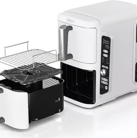Ninja Double Stack XL Air Fryer με Wi-Fi & Διπλό Αποσπώμενο Κάδο 9.5lt Λευκό
