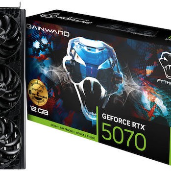 Gainward GeForce RTX 5070 12GB GDDR7 Python III OC Κάρτα Γραφικών