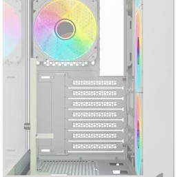 Sharkoon AK7 ARGB Gaming Midi Tower Κουτί Υπολογιστή με Πλαϊνό Παράθυρο Λευκό
