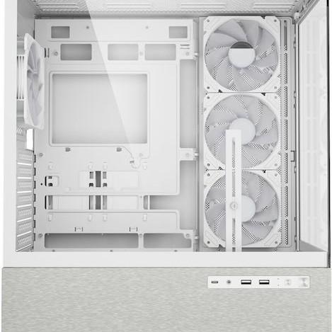 Sharkoon AK7 ARGB Gaming Midi Tower Κουτί Υπολογιστή με Πλαϊνό Παράθυρο Λευκό