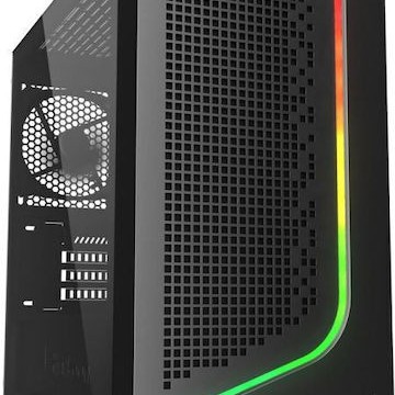 Sharkoon J1000 ARGB Gaming Mini Tower Κουτί Υπολογιστή με Πλαϊνό Παράθυρο Μαύρο