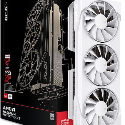 XFX Radeon RX 9070 XT 16GB GDDR6 Swift Gaming Triple Fan White Κάρτα Γραφικών