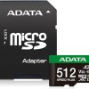 Adata microSDXC 512GB Class 10 U3 V30 A2