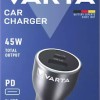 Varta Φορτιστής Αυτοκινήτου 45W με Θύρες: 1xUSB 1xType-C