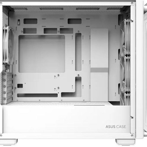Asus A23 Plus Gaming Midi Tower Κουτί Υπολογιστή με Πλαϊνό Παράθυρο και RGB Φωτισμό Λευκό