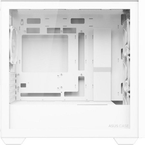 Asus A21 PLUS TG Gaming Midi Tower Κουτί Υπολογιστή με Πλαϊνό Παράθυρο και RGB Φωτισμό Λευκό