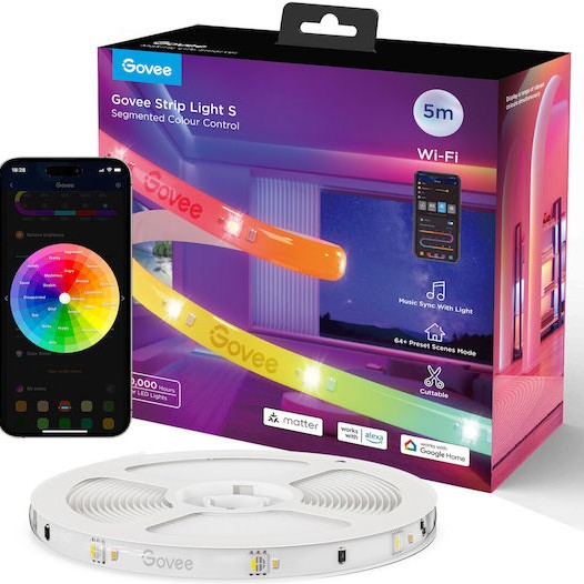 Govee Smart Ταινία LED Wi-Fi 24V RGB Φως 5m με Τροφοδοτικό