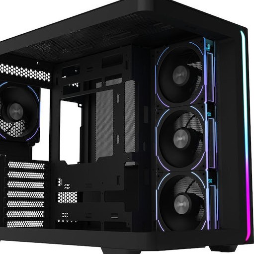 FSP/Fortron M580 Plus Gaming Midi Tower Κουτί Υπολογιστή με Πλαϊνό Παράθυρο και RGB Φωτισμό Μαύρο
