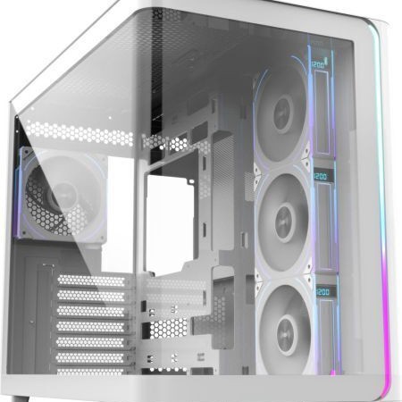 FSP/Fortron M580 Plus Gaming Midi Tower Κουτί Υπολογιστή με Πλαϊνό Παράθυρο και RGB Φωτισμό Λευκό