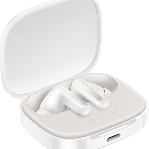 Xiaomi Redmi Buds 6 Bluetooth Handsfree Ακουστικά με Αντοχή στον Ιδρώτα και Θήκη Φόρτισης Cloud White