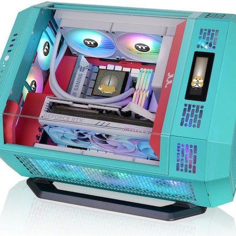 Thermaltake The Tower 600 Gaming Midi Tower Κουτί Υπολογιστή με Πλαϊνό Παράθυρο Mint Strawberry