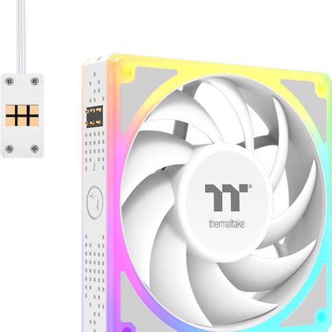 Thermaltake Toughfan Ex Case Fan 120mm με ARGB Φωτισμό 3τμχ Λευκό
