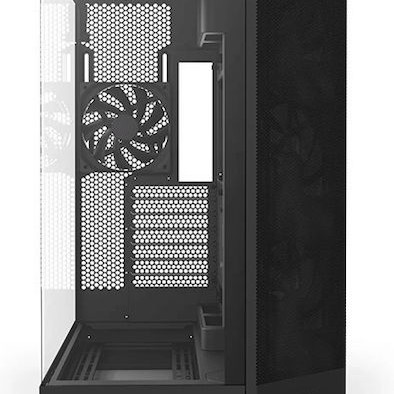 NZXT H9 Flow Midi Tower Κουτί Υπολογιστή με Πλαϊνό Παράθυρο Μαύρο
