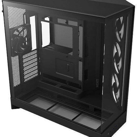 NZXT H9 Flow RGB Gaming Midi Tower Κουτί Υπολογιστή με Πλαϊνό Παράθυρο Μαύρο