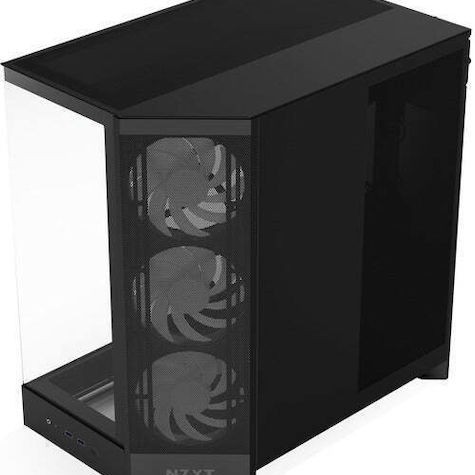 NZXT H9 Flow RGB Gaming Midi Tower Κουτί Υπολογιστή με Πλαϊνό Παράθυρο Μαύρο