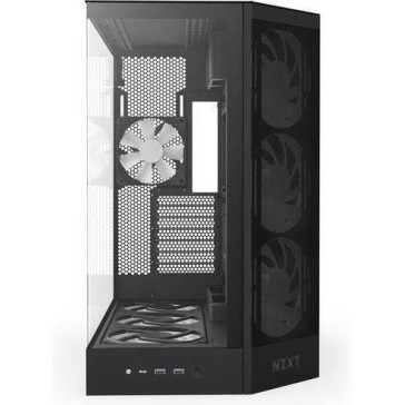 NZXT H9 Flow RGB+ Gaming Midi Tower Κουτί Υπολογιστή με Πλαϊνό Παράθυρο Μαύρο Ματ