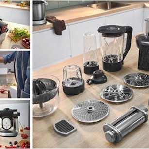 Bosch Κουζινομηχανή 1600W με Ανοξείδωτο Κάδο 5.5lt