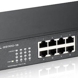 Zyxel GS1100-16 v1 Unmanaged L2 Switch με 16 Θύρες Gigabit (1Gbps) Ethernet