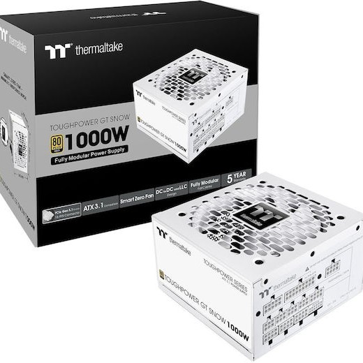 Thermaltake Toughpower GT Snow 1000W Λευκό Τροφοδοτικό Υπολογιστή Full Modular 80 Plus Gold