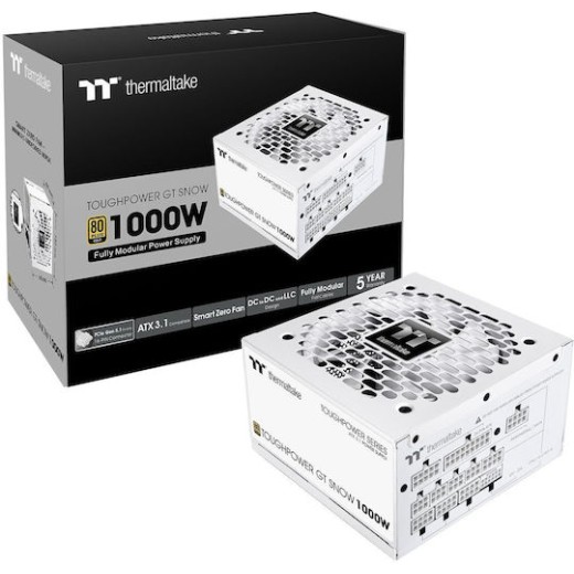 Thermaltake Toughpower GT Snow 1000W Λευκό Τροφοδοτικό Υπολογιστή Full Modular 80 Plus Gold