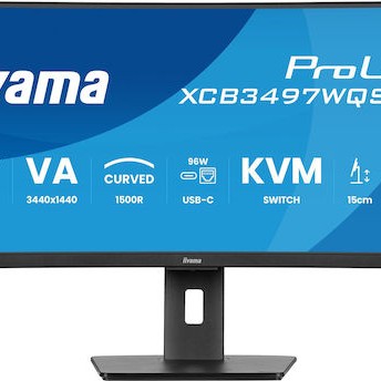 Iiyama Prolite XCB3497WQSNP-B1 Ultrawide VA Curved Monitor 34