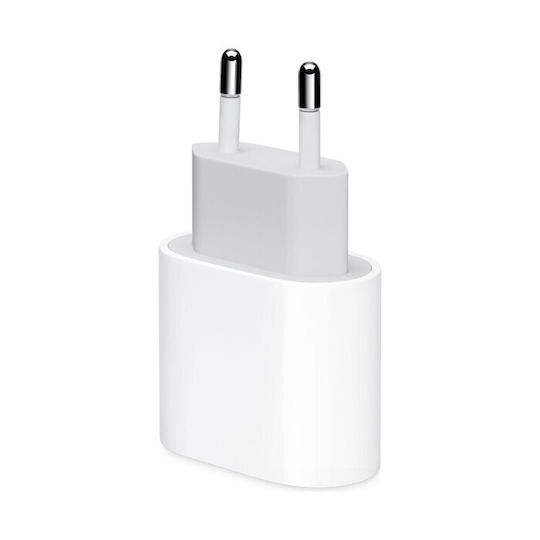 Apple Φορτιστής Χωρίς Καλώδιο με Θύρα USB-C 20W Λευκός (Power Adapter MD3J4)