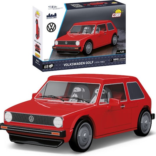 Cobi 24613 Volkswagen Golf Car 1974-1983 Red 1:35 68 Pieces