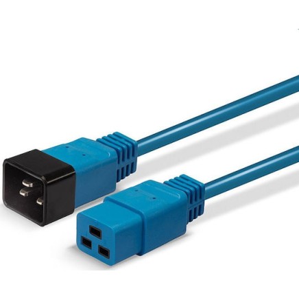 Lindy IEC C19 - IEC C20 Cable 3m Μπλε 30122