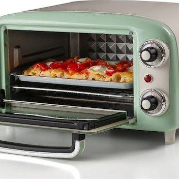 Ariete Vintage Mini Ηλεκτρικό Φουρνάκι 10lt Χωρίς Εστίες Πράσινο