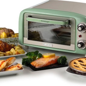 Ariete Vintage Mini Ηλεκτρικό Φουρνάκι 10lt Χωρίς Εστίες Πράσινο