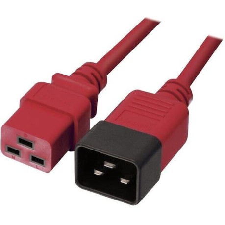 Lindy IEC C19 - IEC C20 Cable 1m Κόκκινο 30123