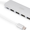 Digitus USB 3.0 Hub 5 Θυρών με σύνδεση USB-C & Θύρα Φόρτισης Ασημί