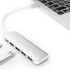 Digitus USB 3.0 Hub 5 Θυρών με σύνδεση USB-C & Θύρα Φόρτισης Ασημί