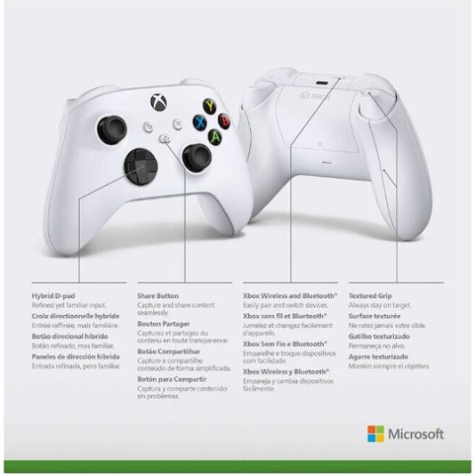 Microsoft Xbox Series Controller QAS-00009 Ασύρματο Robot White