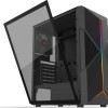 Krux Astral Gaming Midi Tower Κουτί Υπολογιστή με Πλαϊνό Παράθυρο και RGB Φωτισμό Μαύρο